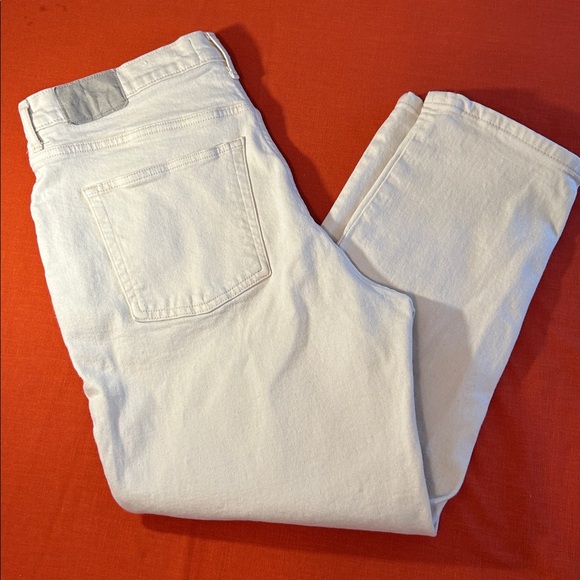 Everlane women’s ecru ivory crop cheeky jeans. 5 pocket organic cotton. 33. EUC - Picture 8 of 12
